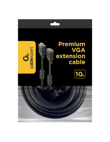 Cablu Video Cablexpert CC-PPVGAX-10M-B, VGA D-Sub (M) - VGA D-Sub (M), 10m, Negru