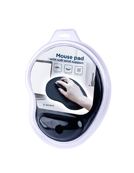 Mouse Pad Gembird MP-ERGO-01, 240mm x 200mm, Negru Mouse Pad Gembird MP-ERGO-01, 240mm x 200mm, Negru