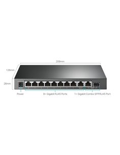 Comutator PoE TP-LINK TL-SG1210MPE, 8x IEEE 802.3af/at 2