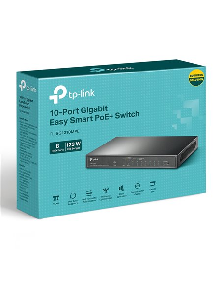 PoE коммутатор TP-LINK TL-SG1210MPE, 8x IEEE 802.3af/at PoE коммутатор TP-LINK TL-SG1210MPE, 8x IEEE 802.3af/at
