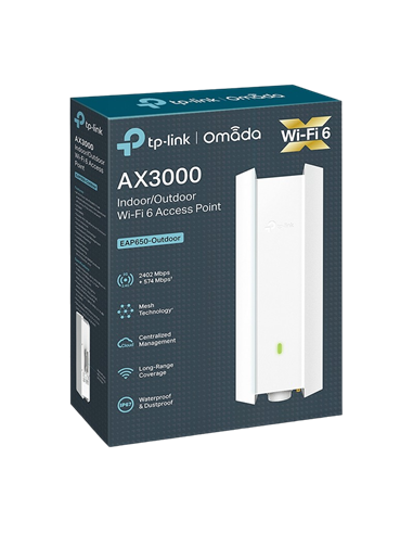 Точка доступа TP-LINK EAP650-Outdoor, До 3000 Мбит/с, Белый