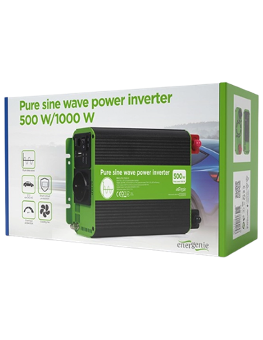 Invertor Auto Energenie EG-PWC-PS500-01, 500W, Multicolor