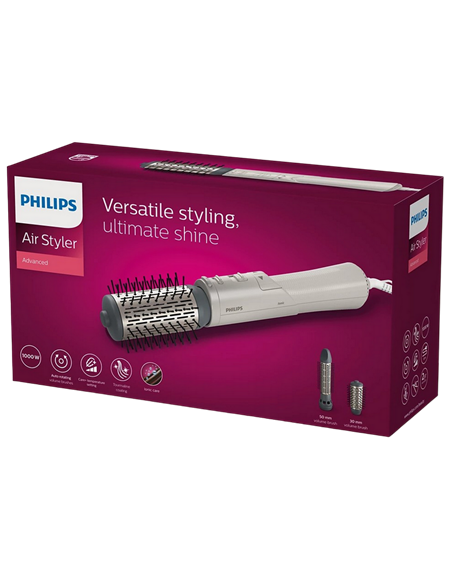 Uscător de păr-perie PHILIPS BHA710/00, 1000 W, Alb