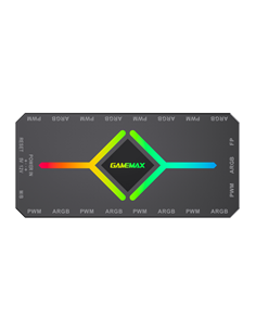 Fan Hub Gamemax V4.0 ARGB+PWM HUB Controller v4.0, negru 2