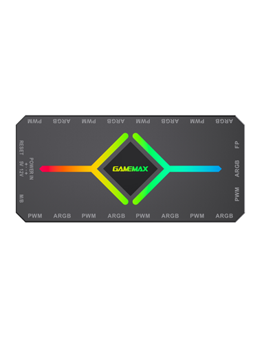 Концентратор вентилятора Gamemax V4.0 ARGB+PWM Controller (V4.0), Чёрный