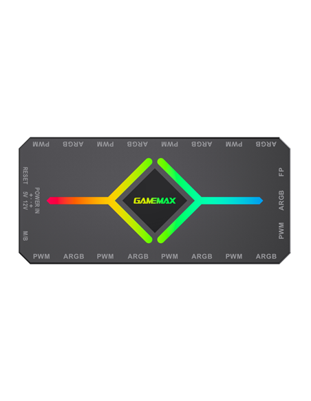 Fan Hub Gamemax V4.0 ARGB+PWM HUB Controller v4.0, negru
