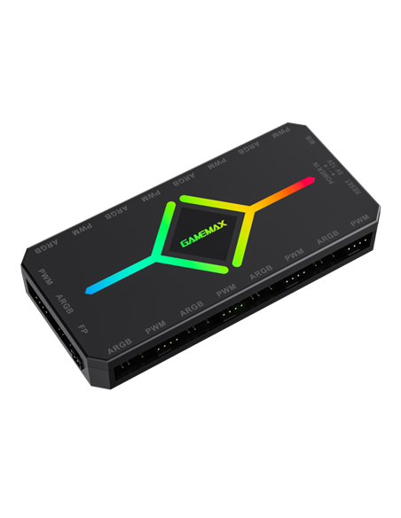 Концентратор вентилятора Gamemax V4.0 ARGB+PWM Controller (V4.0), Чёрный