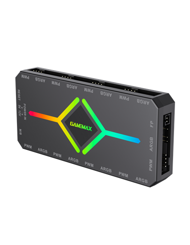 Концентратор вентилятора Gamemax V4.0 ARGB+PWM Controller (V4.0), Чёрный