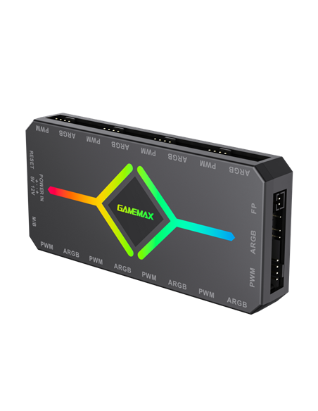 Концентратор вентилятора Gamemax V4.0 ARGB+PWM Controller (V4.0), Чёрный