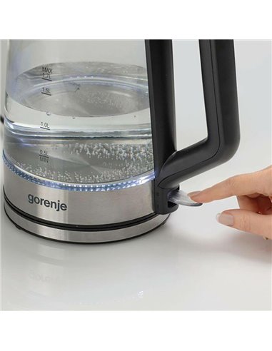 Fierbător electric Gorenje K17GED, Argintiu