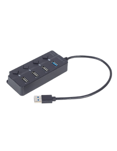 USB-концентратор Gembird UHB-U3P1U2P3P-01, Чёрный