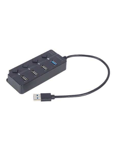 USB-концентратор Gembird UHB-U3P1U2P3P-01, Чёрный