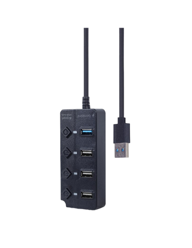 USB-концентратор Gembird UHB-U3P1U2P3P-01, Чёрный