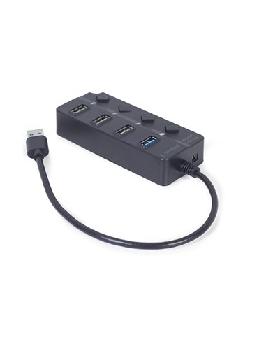 USB-концентратор Gembird UHB-U3P1U2P3P-01, Чёрный