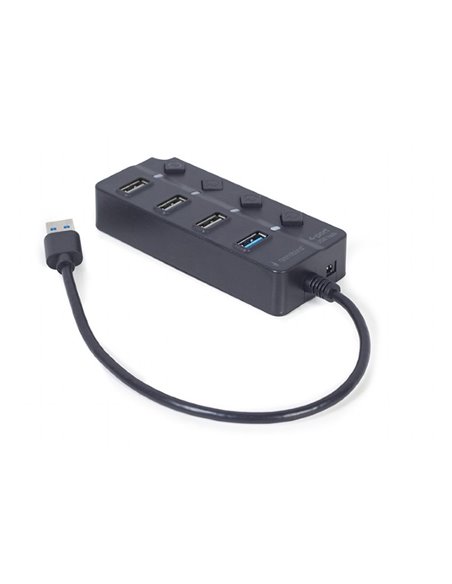 USB-концентратор Gembird UHB-U3P1U2P3P-01, Чёрный