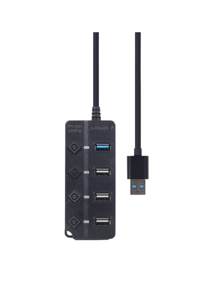 USB-концентратор Gembird UHB-U3P1U2P3P-01, Чёрный