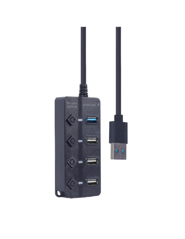 USB-концентратор Gembird UHB-U3P1U2P3P-01, Чёрный