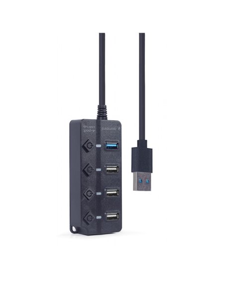 USB-концентратор Gembird UHB-U3P1U2P3P-01, Чёрный