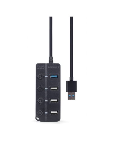 USB-концентратор Gembird UHB-U3P1U2P3P-01, Чёрный