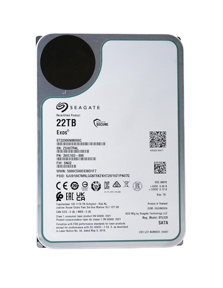 Жесткий диск Seagate Exos, 3.5", 22 ТБ <ST22000NM000C-FR>