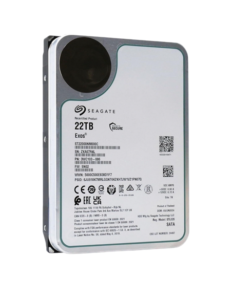 Unitate HDD Seagate Exos, 3.5", 22 TB ST22000NM000C-FR