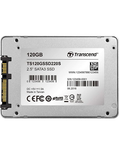 Unitate SSD Transcend SSD220S, 120GB, TS120GSSD220S Unitate SSD Transcend SSD220S, 120GB, TS120GSSD220S