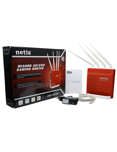 Router fără fir Netis WF2681, Roșu