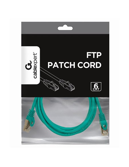 Патч-корд Cablexpert PP6-3M/G, Cat6 FTP , 3м, Зелёный Патч-корд Cablexpert PP6-3M/G, Cat6 FTP , 3м, Зелёный