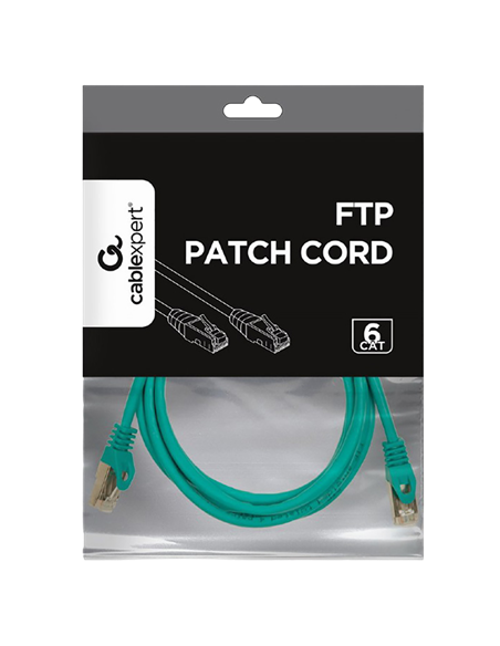 Патч-корд Cablexpert PP6-3M/G, Cat6 FTP , 3м, Зелёный Патч-корд Cablexpert PP6-3M/G, Cat6 FTP , 3м, Зелёный