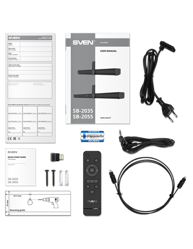 Soundbar SVEN SB-2035, Negru