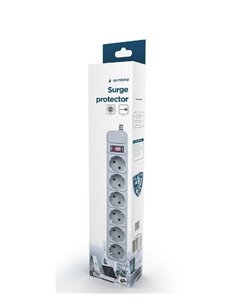 Prelungitor electric Gembird GMB SPG6-B-6C, 6 Prize, 1,8 m, Gri 2