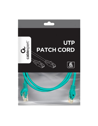 Патч-корд Cablexpert PP6U-2M/G, Cat6 UTP, 2м, Зелёный