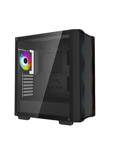 Carcasă PC Deepcool CC560 ARGB V2, Midi-Tower, Fără PSU, Negru