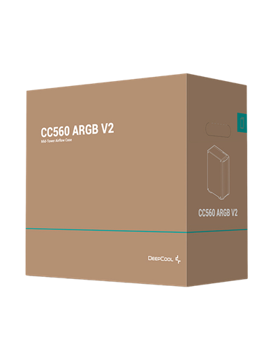 Компьютерный корпус Deepcool CC560 ARGB V2, Midi-Tower, Без блока питания, Чёрный