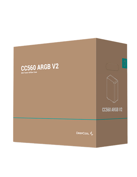 Компьютерный корпус Deepcool CC560 ARGB V2, Midi-Tower, Без блока питания, Чёрный Компьютерный корпус Deepcool CC560 ARGB V2, Midi-Tower, Без блока питания, Чёрный