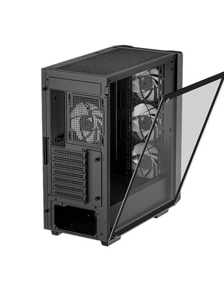 Carcasă PC Deepcool CC560 ARGB V2, Midi-Tower, Fără PSU, Negru