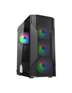 Carcasă PC Cougar MX 110 RGB, Midi-Tower, Fără PSU, Negru