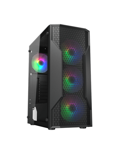 Carcasă PC Cougar MX 110 RGB, Midi-Tower, Fără PSU, Negru