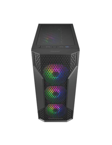 Carcasă PC Cougar MX 110 RGB, Midi-Tower, Fără PSU, Negru