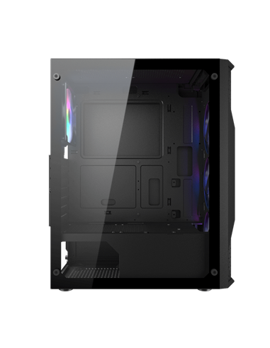 Carcasă PC Cougar MX 110 RGB, Midi-Tower, Fără PSU, Negru