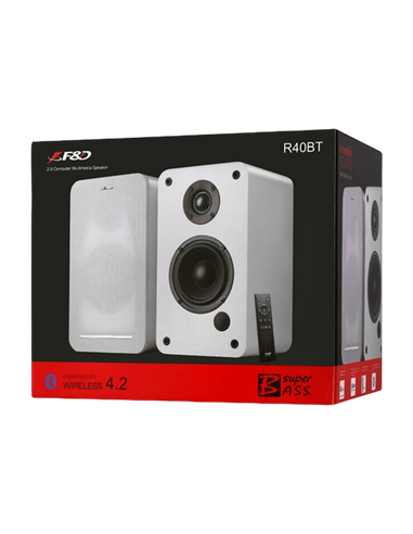 Sistem audio 2.0 CH F&D R40BT, Alb