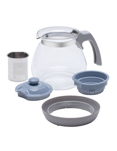 Ceainic cu infuzor RESTO 90510, 1.2L, Gri