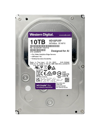 Unitate HDD Western Digital WD Purple Pro, 3.5", 10 TB WD102PURP