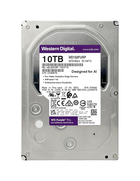 Жесткий диск Western Digital WD Purple Pro, 3.5", 10 ТБ <WD102PURP>