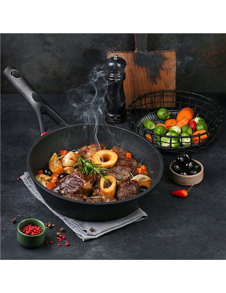 Tigaie Polaris PRO collection-24FP, 24cm, Negru