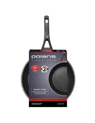 Tigaie Polaris PRO collection-24FP, 24cm, Negru