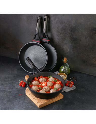 Tigaie Polaris PRO collection-24FP, 24cm, Negru