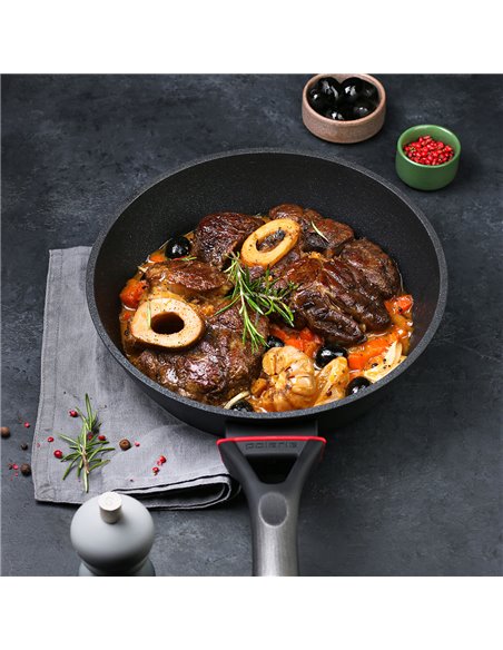 Tigaie Polaris PRO collection-24FP, 24cm, Negru