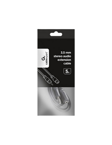 Аудиокабель Cablexpert CCA-423-2M, 3.5mm 3-pin (F) - 3.5mm 3-pin (M), 2м, Чёрный