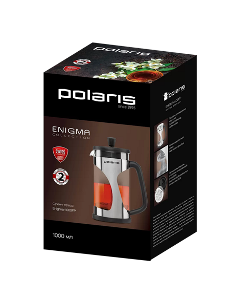Cafetiera French Press Polaris Enigma-1000FP, 1L, Negru Cafetiera French Press Polaris Enigma-1000FP, 1L, Negru